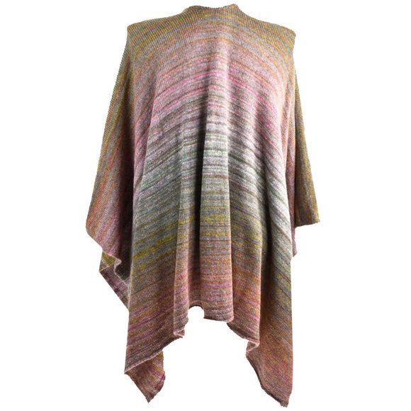 Christopher & Banks Multi Color Space Dye Ruana Poncho Sweater ONE SIZE CJ NWT - Picture 3 of 5